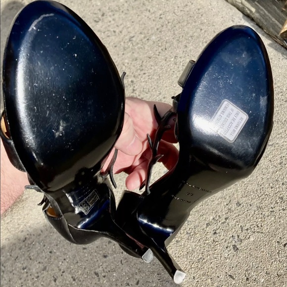 🎃HOST PICK🎃Balenciaga Gothic Black Vine Pumps. Size 8.0. Black Leather. - Picture 8 of 14